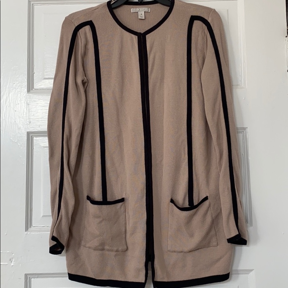 Dana Buchman beige sweater with black accent, S - Picture 1 of 7